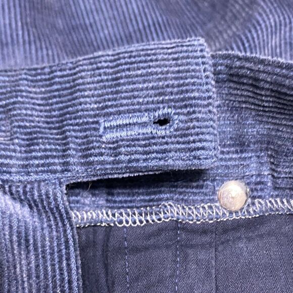 Escada Margaretha Ley Indigo Muted Navy Blue Fine Cordouroy Jeans‎ Pants Size 36 - Picture 5 of 10